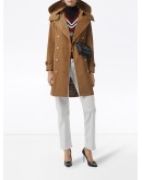 Detachable Hood Taffeta Trench Coat