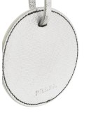 Leather logo bag charm