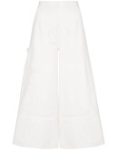 wide-leg cropped trousers