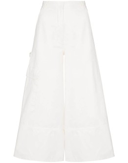 wide-leg cropped trousers