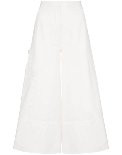 wide-leg cropped trousers