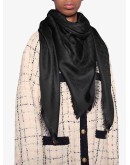 Silk wool GG jacquard scarf
