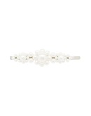 large floral faux pearl-embellished hair clip