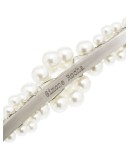 large floral faux pearl-embellished hair clip