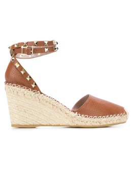 Rockstud wedge espadrilles