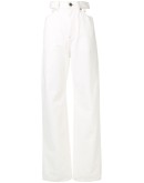 wide leg cut-out jeans
