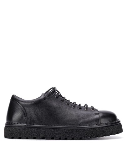 round toe lace-up shoes