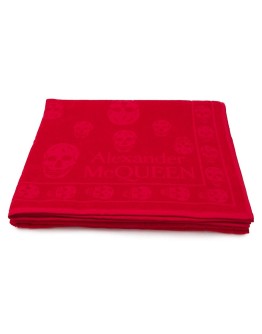 skull-embroidered beach towel