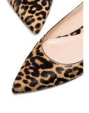 leopard print slingback ballerina shoes