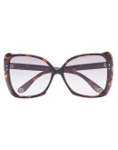 Havana oversized square sunglasses