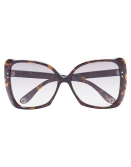 Havana oversized square sunglasses