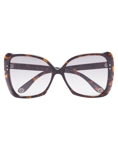 Havana oversized square sunglasses