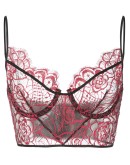 Coquette lace longline bra
