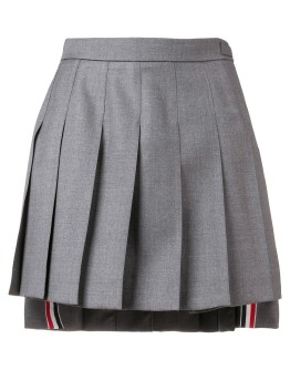 pleated mini skirt