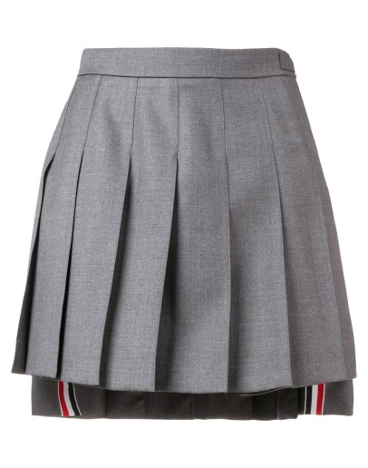 pleated mini skirt