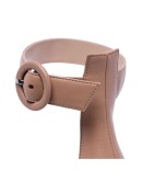 Tan 85mm sandals