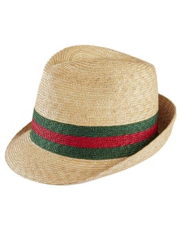 woven straw fedora hat