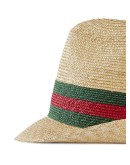woven straw fedora hat