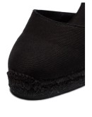 black Carina 80 ankle tie wedge sandals 