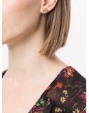 crystal logo stud earrings