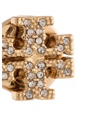 crystal logo stud earrings