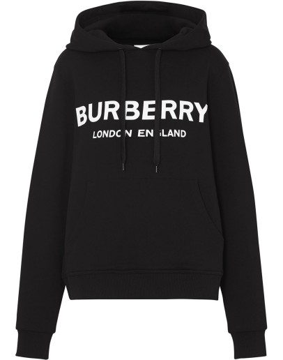 logo print hooded sweatshirt