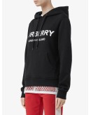 logo print hooded sweatshirt