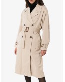 diamanté-embellished gabardine trench coat