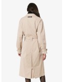 diamanté-embellished gabardine trench coat