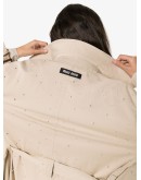 diamanté-embellished gabardine trench coat