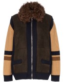 shearling-collar jacket