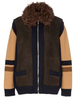shearling-collar jacket