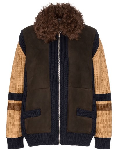shearling-collar jacket
