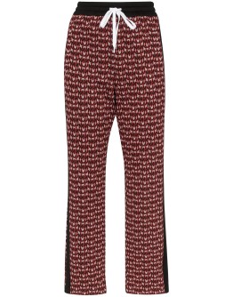 logo-jacquard track pants