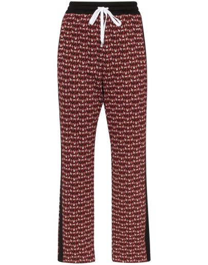 logo-jacquard track pants
