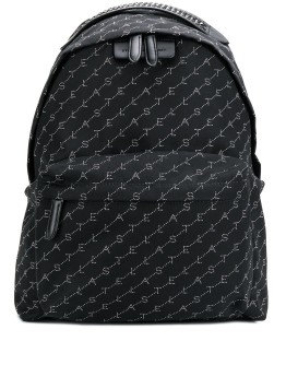 monogram logo backpack