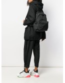 monogram logo backpack