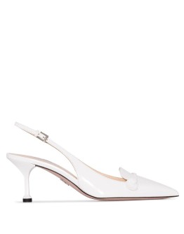 pointed-toe slingback pumps