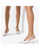 pointed-toe slingback pumps