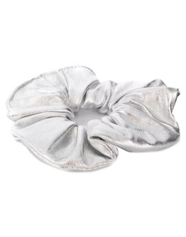 silver-tone scrunchie
