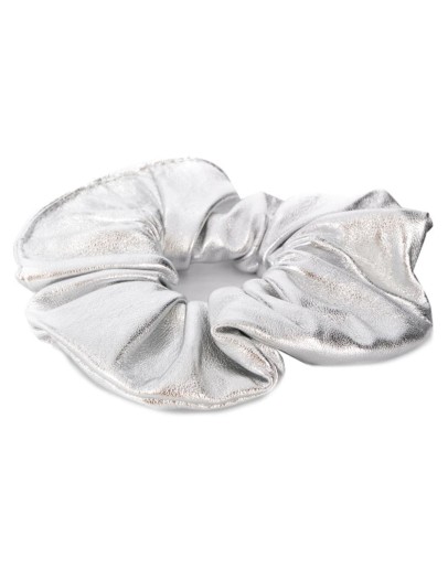 silver-tone scrunchie