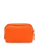 logo plaque cosmetics bag