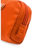 logo plaque cosmetics bag