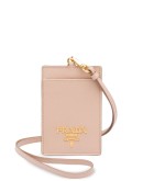 Saffiano leather badge holder