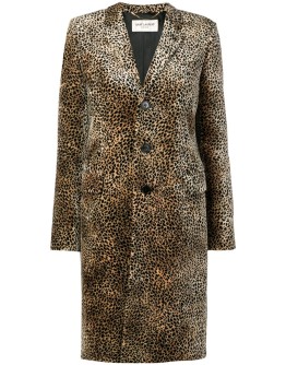 Chesterfield leopard-print coat