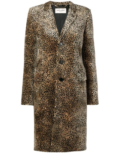 Chesterfield leopard-print coat