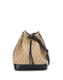 monogram-print bucket bag