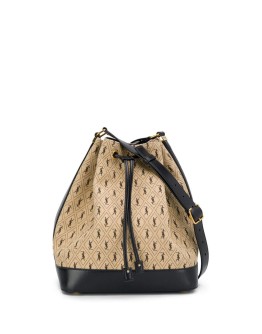 monogram-print bucket bag