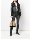 monogram-print bucket bag