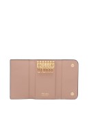 Saffiano keychain with bow